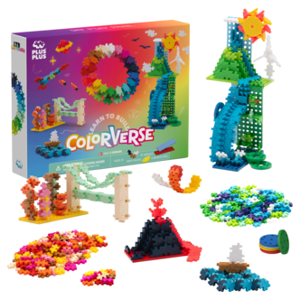 Plus Plus Learn to Build Colorverse Super Sett, 1000 brikker, fra 5 år