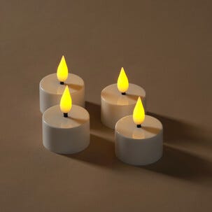 Oppladbare LED-telys 4-pakning Northlight med lader