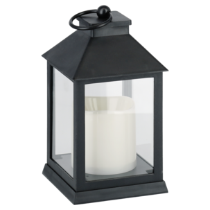 LED-lyhty ajastimella, sisä- ja ulkokäyttöön, musta