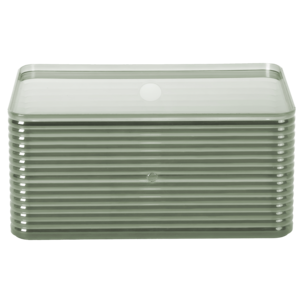 Stabelbar oppbevaringsboks med 2 skuffer, transparent grønn