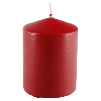 Blockljus stearin, röd, 6,7 cm i diameter