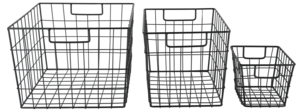 Trådkurv i svart metall