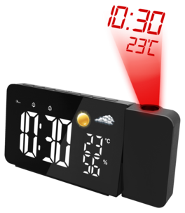 Digitaalinen herätyskello ja projektori
