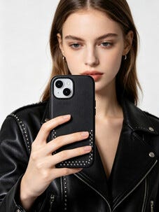 Exibel Noir Edge mobilskal för iPhone 13/14/15/16e/17e, svart