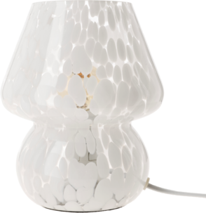 Northlight Lindy liten bordslampa i glas, 18 cm