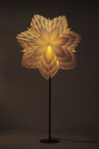 Northlight adventsstjärna veckad blomma, vit