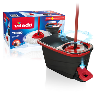 Vileda Turbo Smart golvmopp, set med hink och urvridare