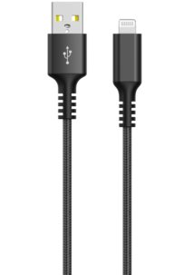 Stofftrukket USB-A til Lightning ladekabel for iPhone 1,5 m Clas Ohlson