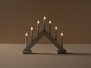 Karl trådløs adventsstake USB-oppladbar, hvit