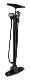 Asaklitt sykkelpumpe med trykkmåler