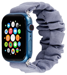 Anmiki Satin Apple Watch scrunchie klokkereim, 42, 44, 45, 46, 49 mm