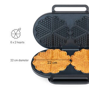 Wilfa WM6DB-220 dubbelt våffeljärn, matt svart