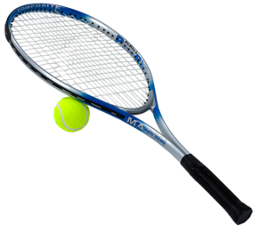 Tennisracket med boll