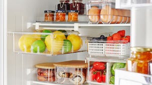 Kjøleskapsoppbevaring uttrekkbar, 20 x 30,5 x 9,5 cm