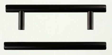 Handtag, svartlackerat