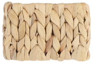 Flätad förvaringskorg vattenhyacint natur, 3 fack