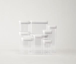 Airtight förvaringsburk plast, stapelbar