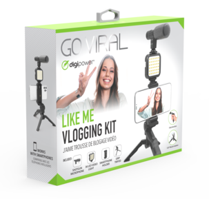 Vlogging Kit Like Me för mobil och kamera, Digipower
