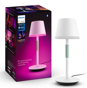 Philips Hue WCA Go bærbar bordlampe i metall, 35 cm