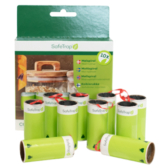 SafeTrap mottspiral, fälla mot mjölmott, 10-pack