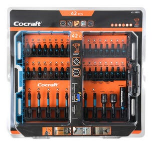 Cocraft bitssett Impact, 1/4 tommer, 42 deler