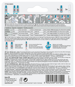 Tesa tarranaula canvas, 2 kpl