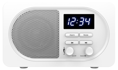Exibel FM-radio, klockradio, Bluetooth, USB och 3,5 mm