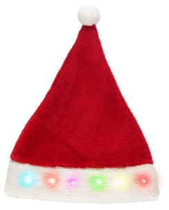 Tomteluva vuxen med färgglad LED, One Size