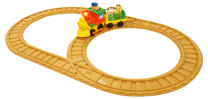 Kiddieland batteridrevet togbane med dyr, fra 1 år