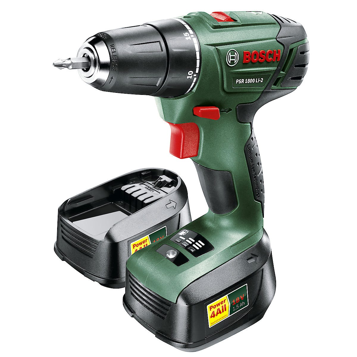 Bosch PSR 1800 LI 2 drill | Clas Ohlson Bosch PSR 1800 LI 2 drill med Step & Workbox | Clas Ohlson