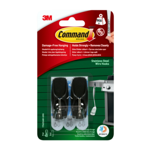 Command självhäftande krok ståltråd utomhus, 2-pack