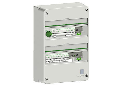 Sähkökeskus ja vikavirtasuojakytkin, Schneider Electric Resi9 CX, kaksirivinen