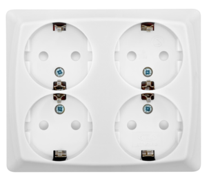 4-vägs utanpåliggande vägguttag
