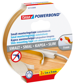 Dubbelhäftande tejp smal, Tesa