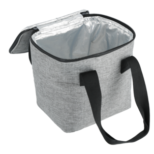 Liten kylväska med handtag, mjuk, grå, 9 liter