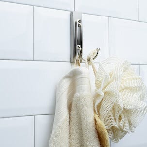 Command självhäftande krok, badrum dubbel, large, 1,8 kg