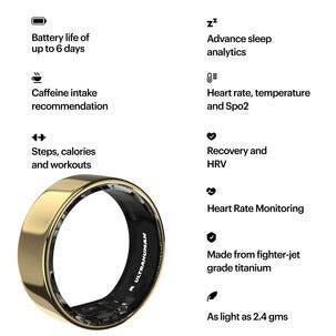 Ultrahuman Ring Air Älysormus, Bionic Gold