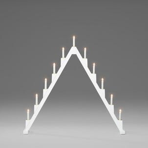 Konstsmide stor adventsljusstake, trä, vikbar, 86 cm