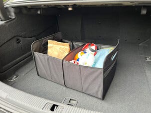 Kokoontaitettava laukku auton tavaratilaan, 2 lokeroa, 32 litraa