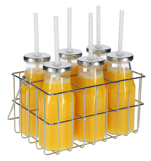 Glasflaskor med sugrör, Octagon