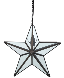 Hängande stjärna av glas