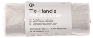 Avfallsposer med knytehåndtak 30 l, 20 pk