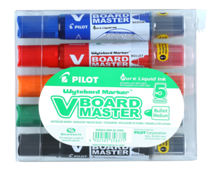 Pilot whiteboardpenner, 5-pakning