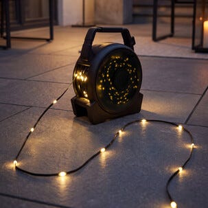 Ljusslinga på kabelvinda 100 m 1000 LED svart, Northlight
