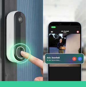 Arlo trådløs smart videodørklokke HD, 1-pakning