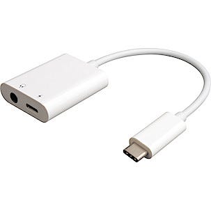 USB-C till 3,5 mm och USB-C adapter vit