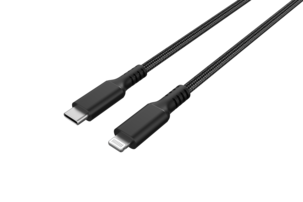 Tygklädd USB-C till Lightning laddkabel för iPhone 3m Clas Ohlson
