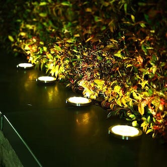 Solcellslampa decklight avtagbart markspjut, 1-pack