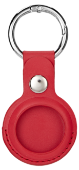 Anmiki AirTag-holder i lærimitasjon med nøkkelring