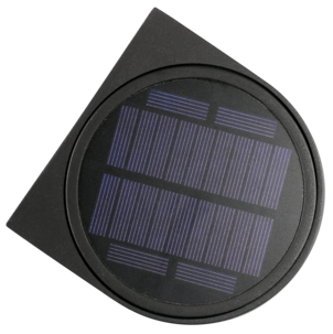 Vegglampe solcelle, svart